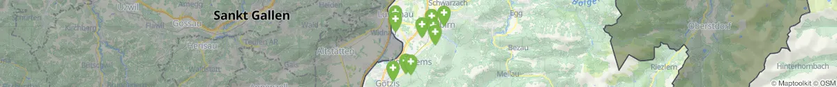 Map view for Pharmacy emergency services nearby Dornbirn (Vorarlberg)